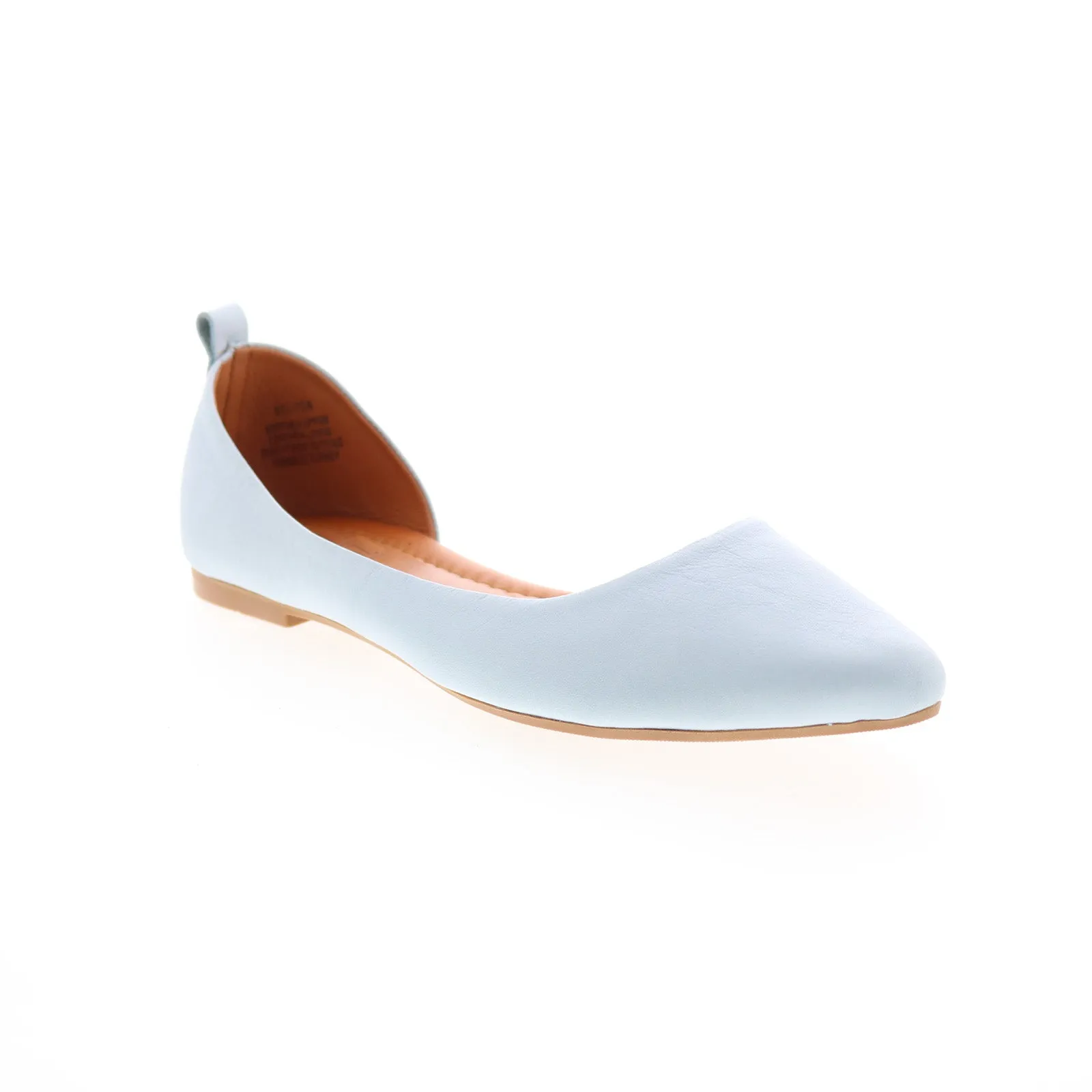 Miz Mooz Belinda Womens Blue Leather Slip On Ballet Flats Shoes