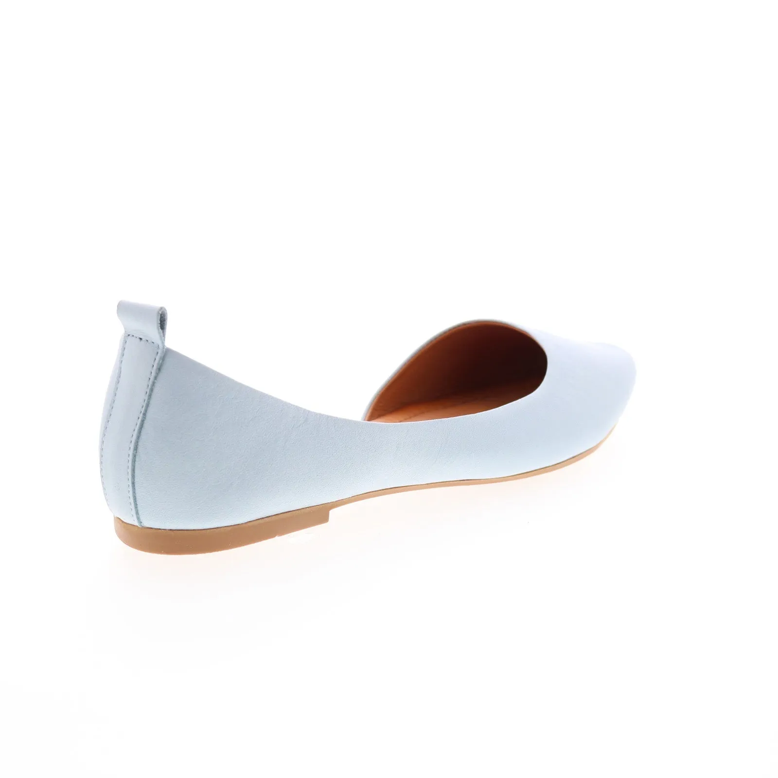 Miz Mooz Belinda Womens Blue Leather Slip On Ballet Flats Shoes