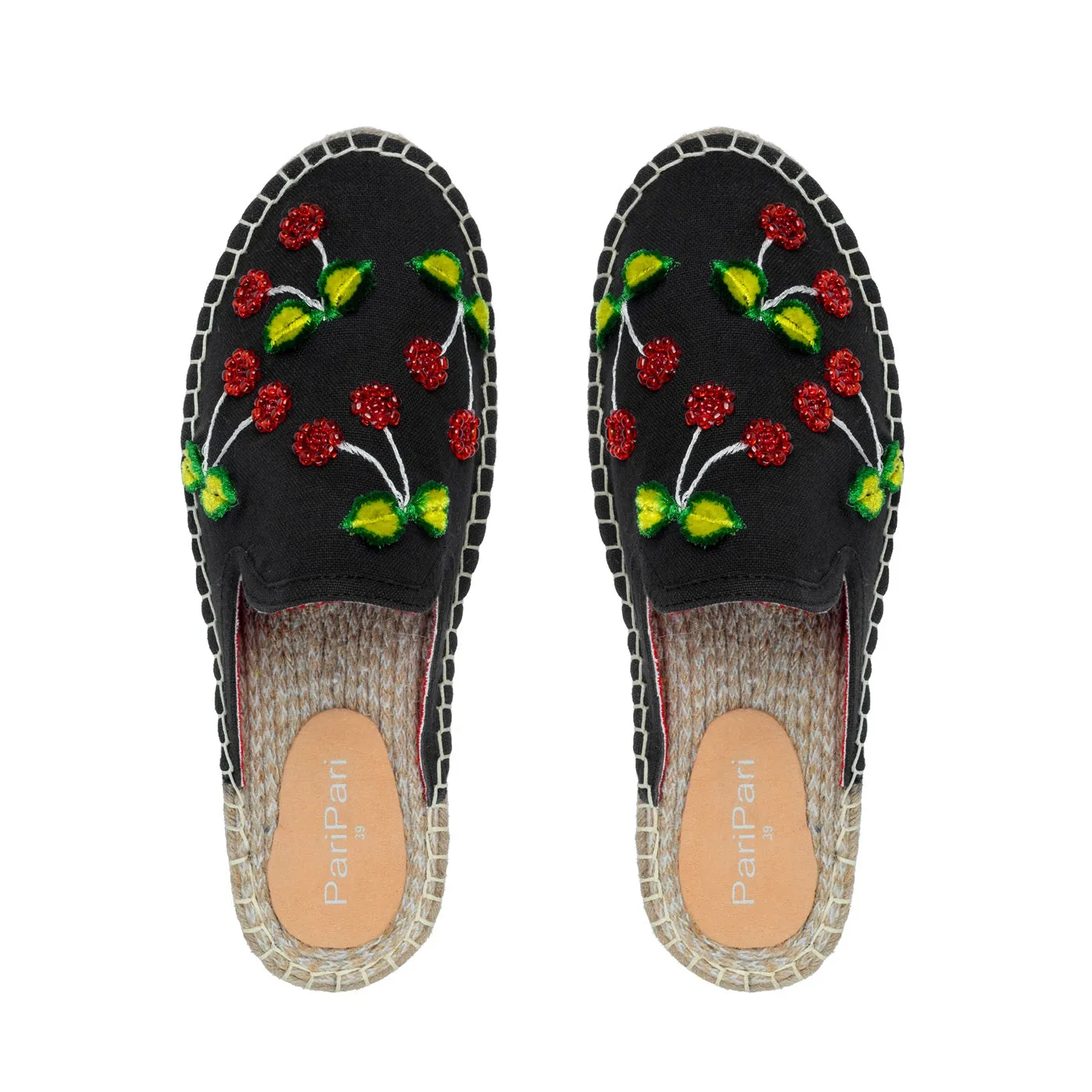 Mon Cherie Espadrilles Black Platforms