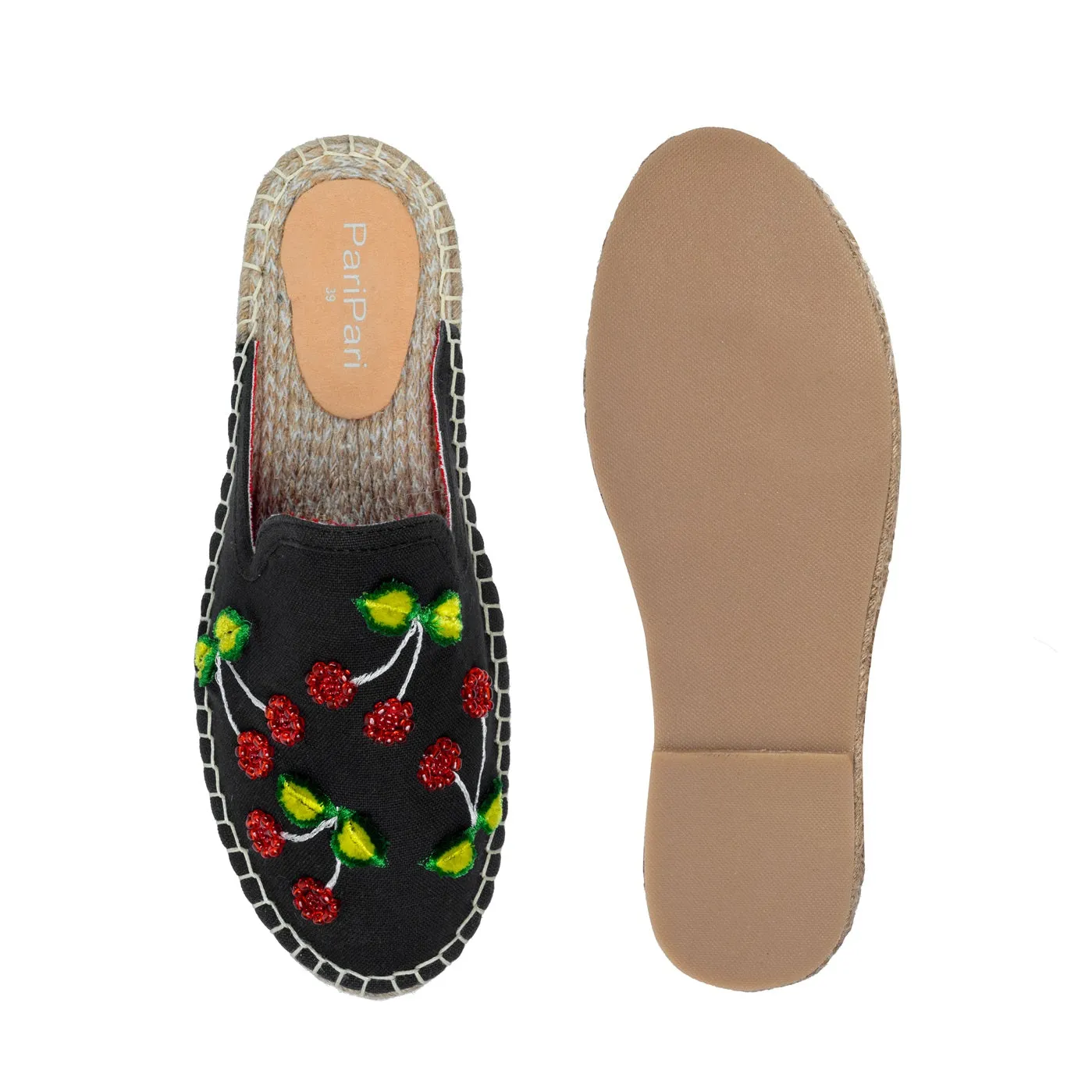 Mon Cherie Espadrilles Black Platforms