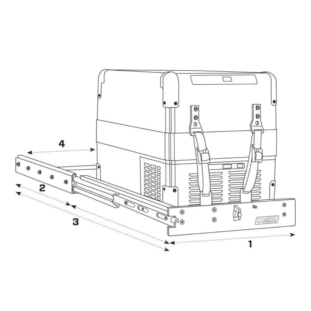 MSA 4x4 Straight Fridge Slide SL40