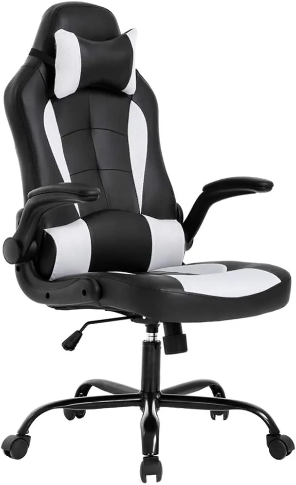 New in box! BestOffice Gaming Chair Ergonomic PC Video Game Chair Racing Computer Chair with Lumbar Support Flip Up Arms Headrest PU Leather Executive High Back Chair! #1 Best Seller!!