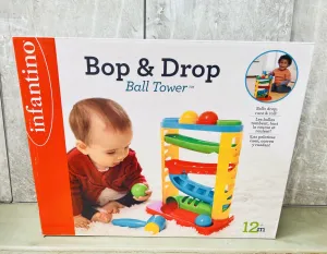 New Infantino Bop & Drop Ball Tower - STEAM Educational Play, Hand-Eye Coordination Skills, and Cause and Effect Play for Babies & Toddlers, 12M  Retails $63 
