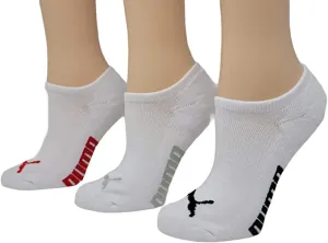New Puma Invisible No Show Women's Cushioned Socks 6-Pack Shoe Size 5-9.5! Includes 2 pairs of each colour!
