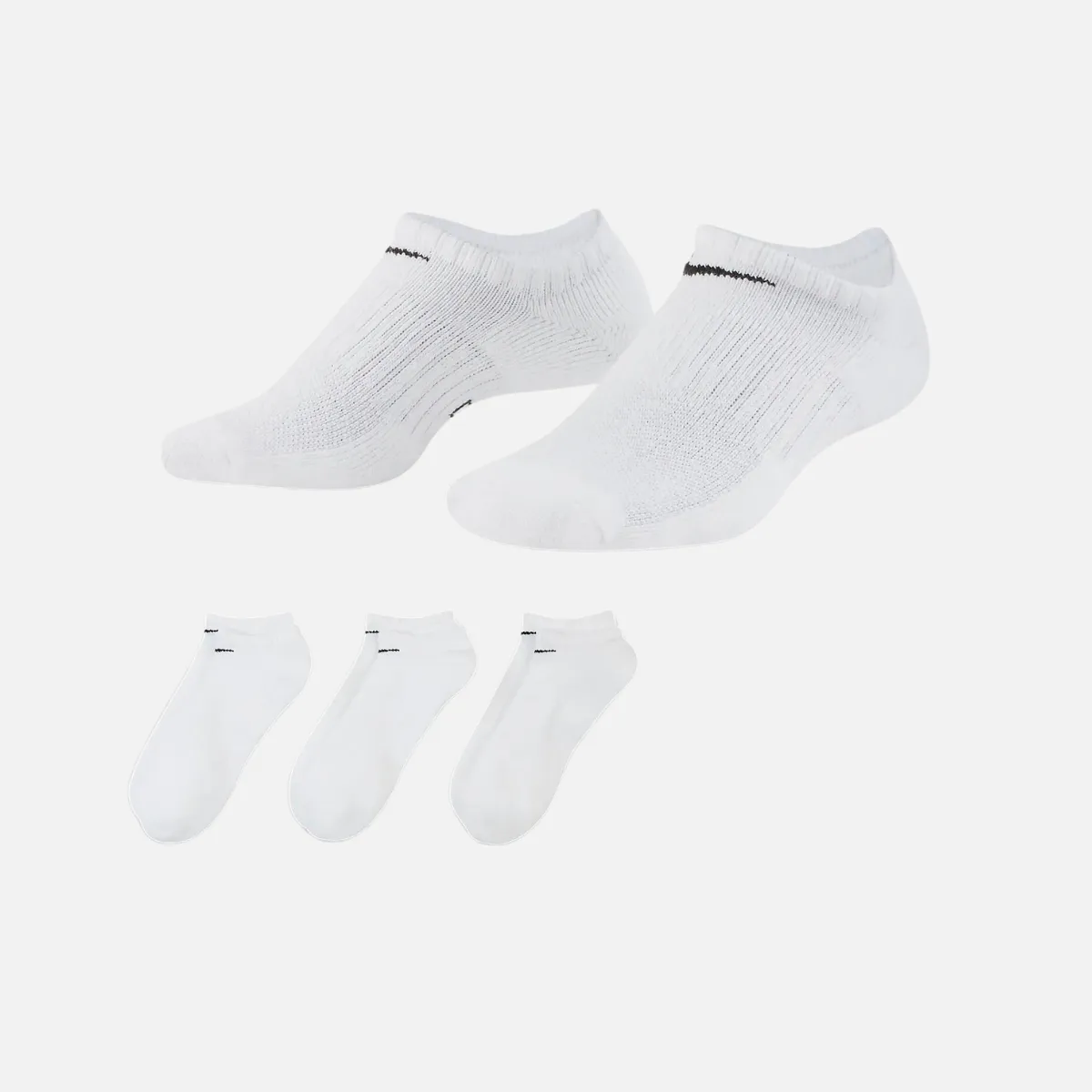 Nike Everyday Cushioned Training No-Show Socks -White/Black