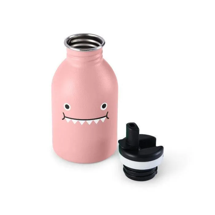 Noodoll Stainless Steel Bottle - Miss Dino - Rose Pink