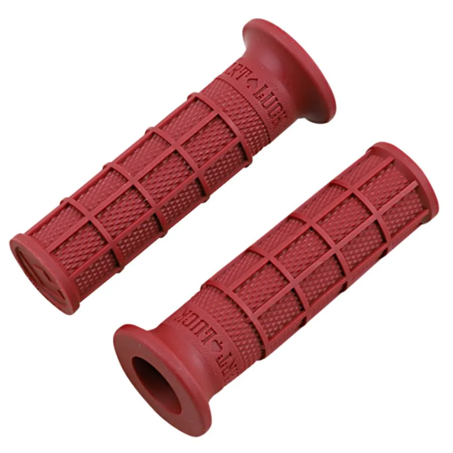 ODI Hart-Luck Signature Full-Waffle Slip-On 1" Grips - Red