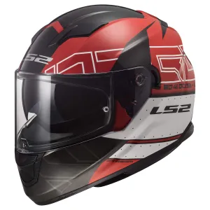 **OPEN BOX**LS2 Helmets Full Face Stream Street Helmet, Black Red Large