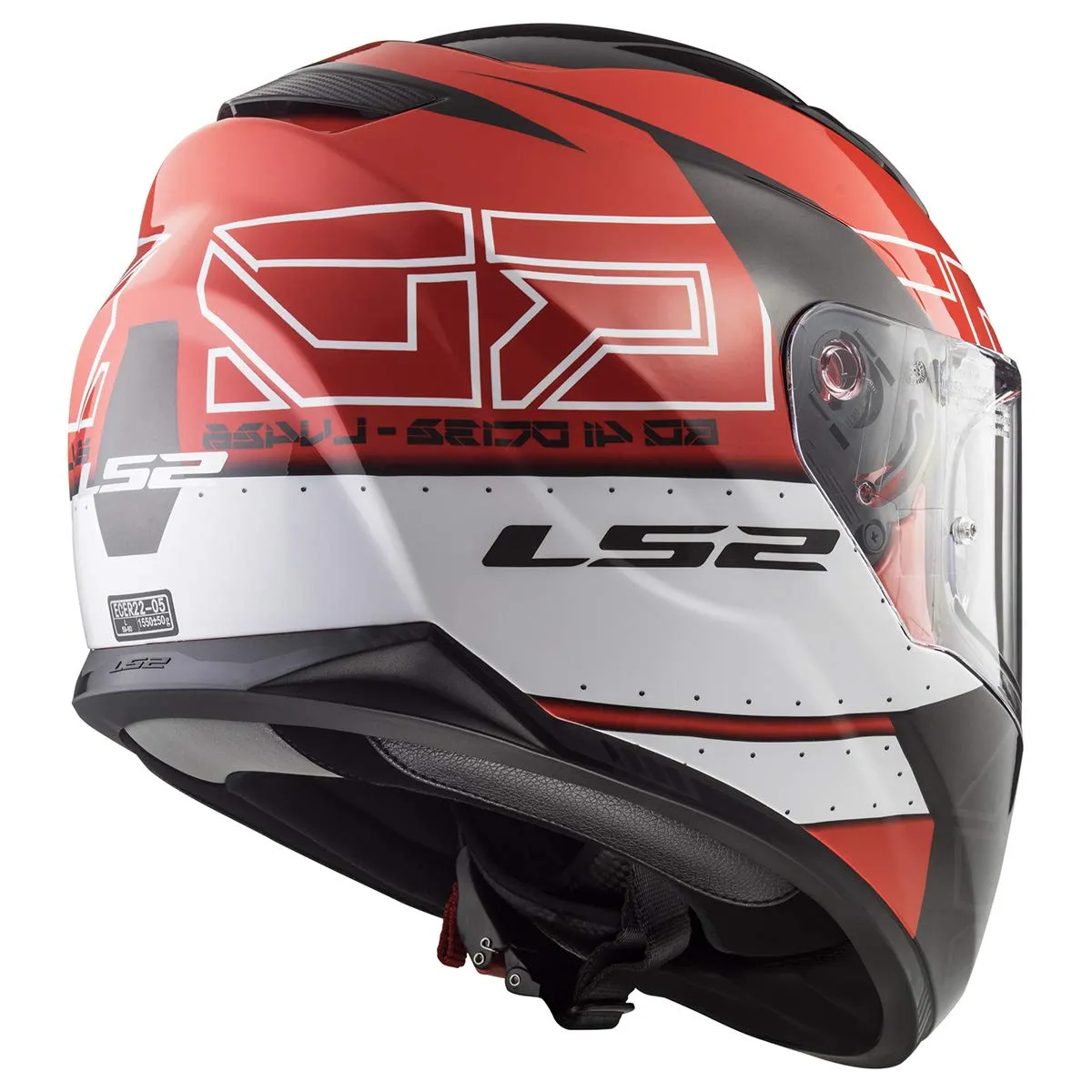 **OPEN BOX**LS2 Helmets Full Face Stream Street Helmet, Black Red Large
