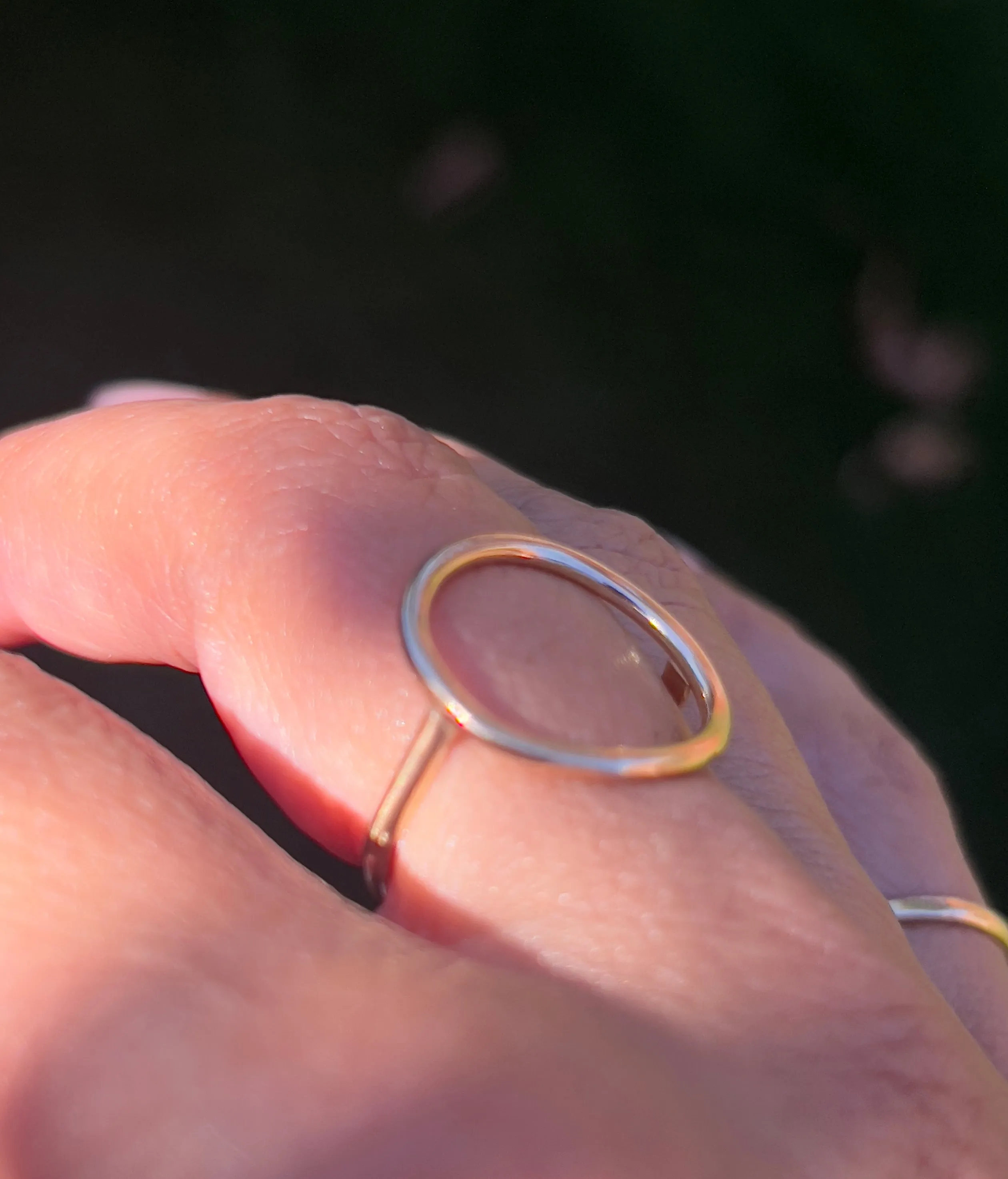Open Circle Gold Ring