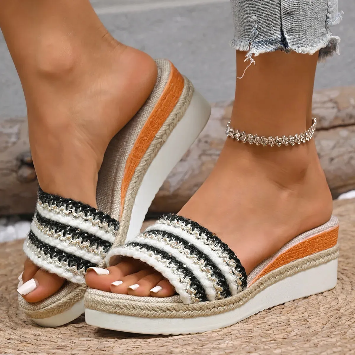 Open Toe Wedge Sandals