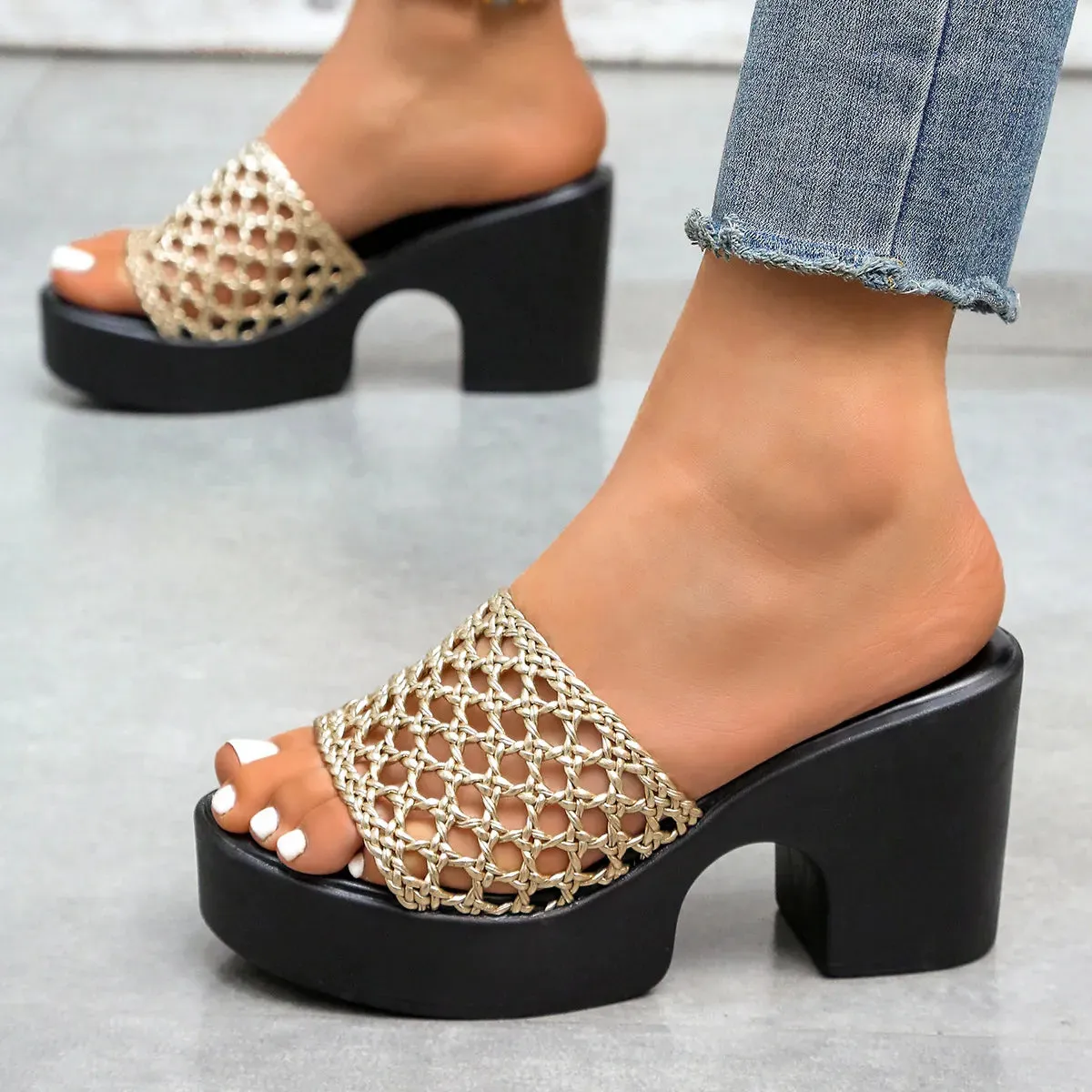Open Toe Wedge Sandals