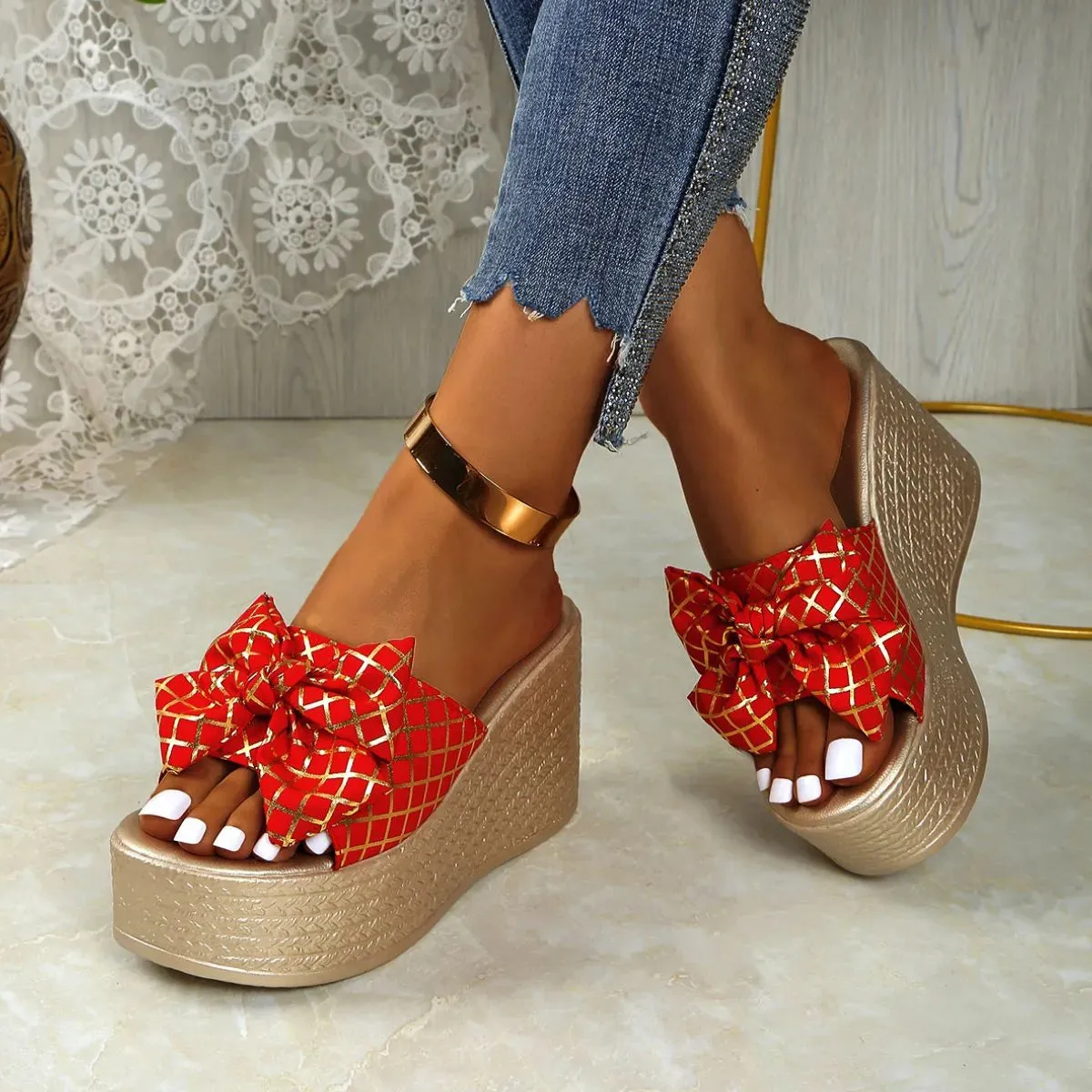 Open Toe Wedge Sandals