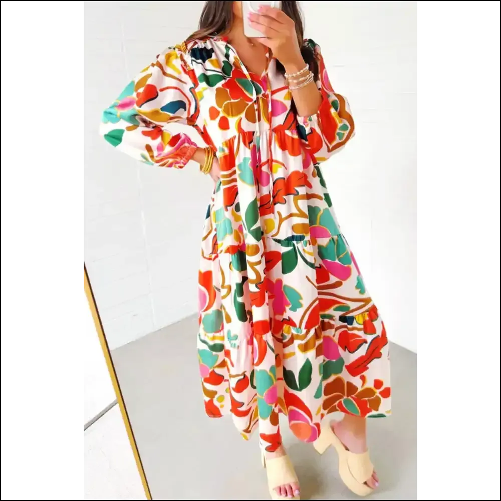 Orange Abstract Tie Maxi Dress: so Fabulous, It's Scary! 😈 Needful Things
