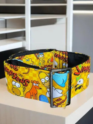 Our newest addition Simpsons greyhound Martingale collar cotton covered super soft