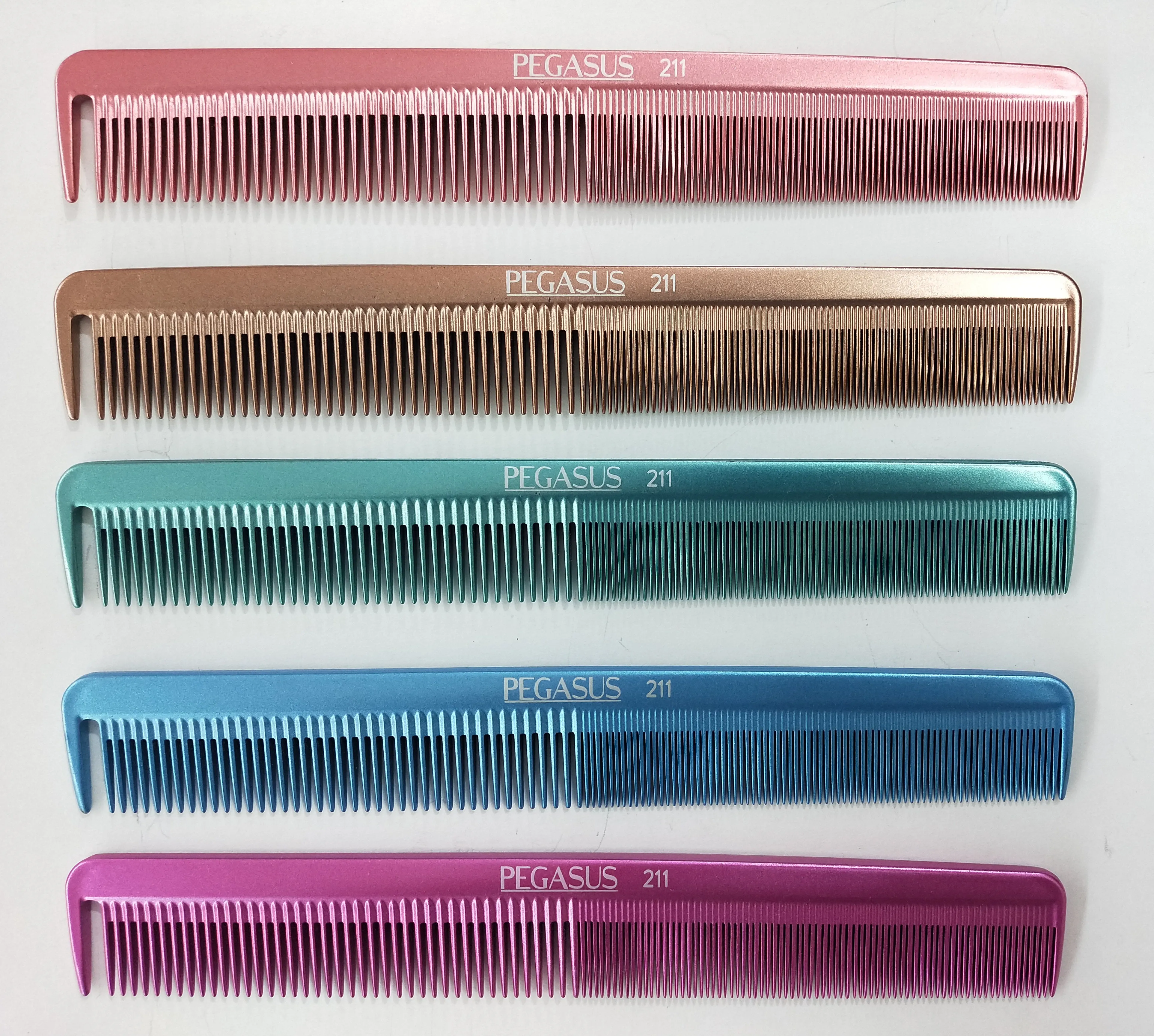 Pegasus MICOLOR 211, 9in Hard Rubber Cutting Comb With Sectioning Tooth, Anti Static, Heat and Chemically Resistant, Wet Hair, Everyday Grooming Comb | Peines de goma dura - Gold