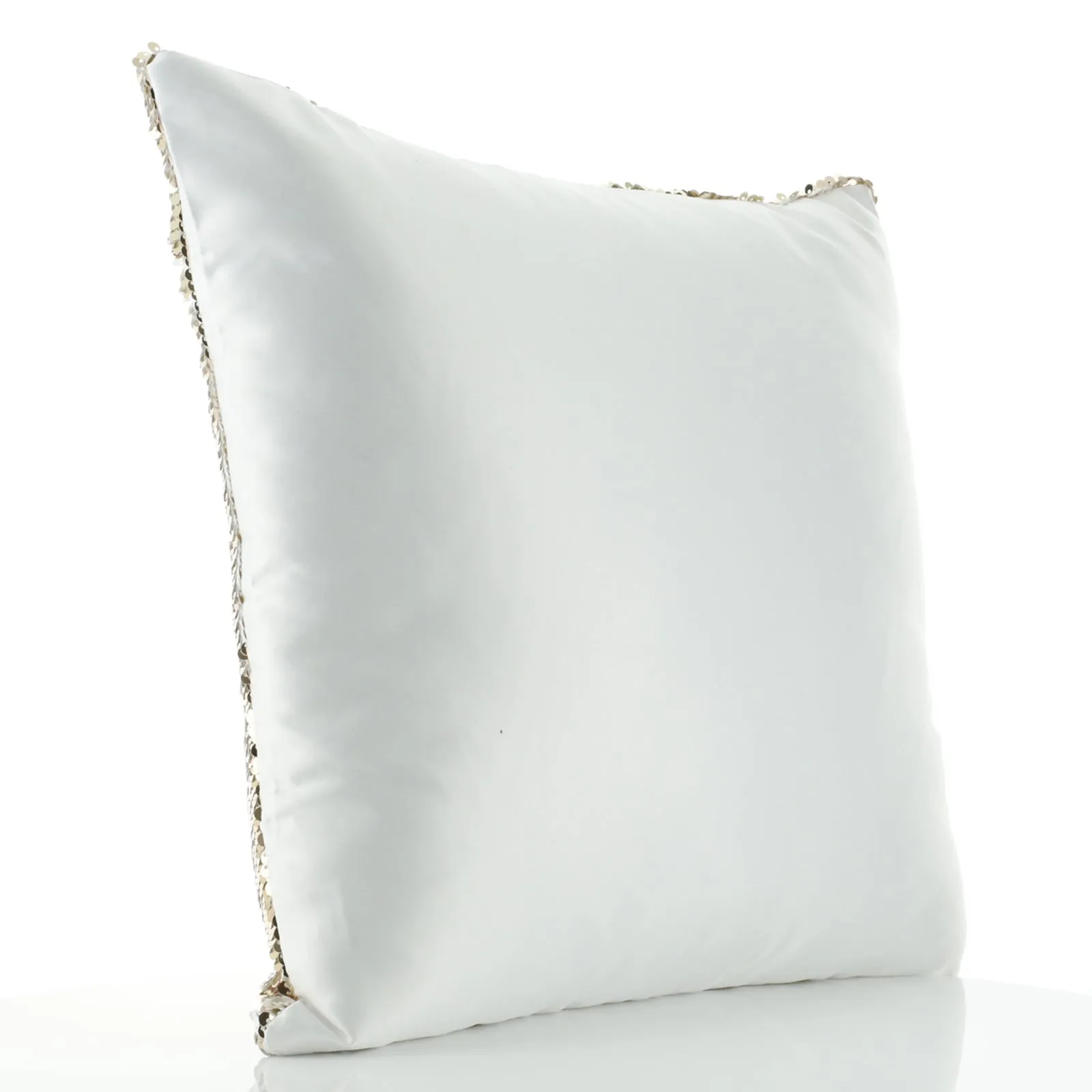 Personalised Sequin Cushion with Grey Rabbit Flower Wreath and Cute Text