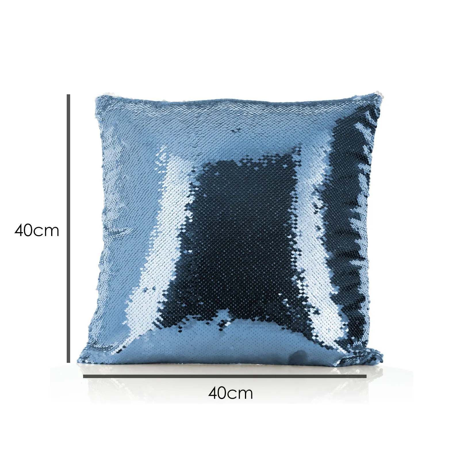 Personalised Sequin Cushion with Grey Rabbit Flower Wreath and Cute Text