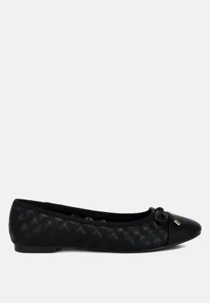 Quilted Faux Leather Ballerinas By RAG