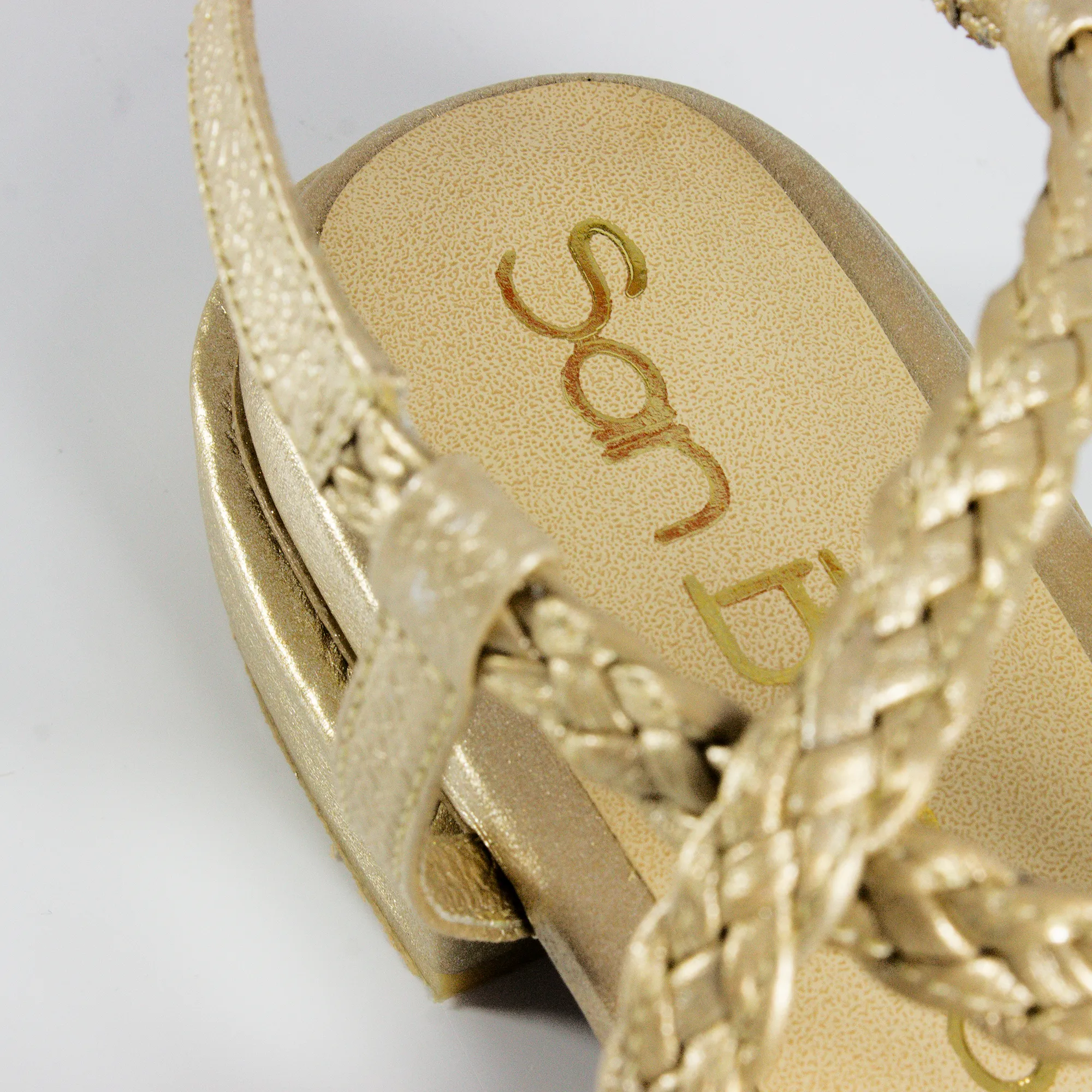 "ELIANA" WOVEN LEATHER BALLET FLATS