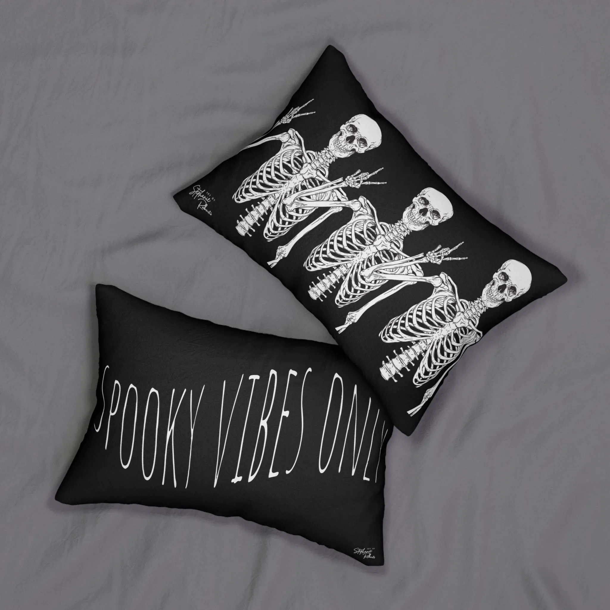 "Spooky Vibes Only" Lumbar Pillow