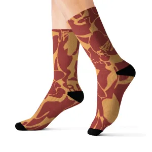 Raw Sushi orange camo Socks
