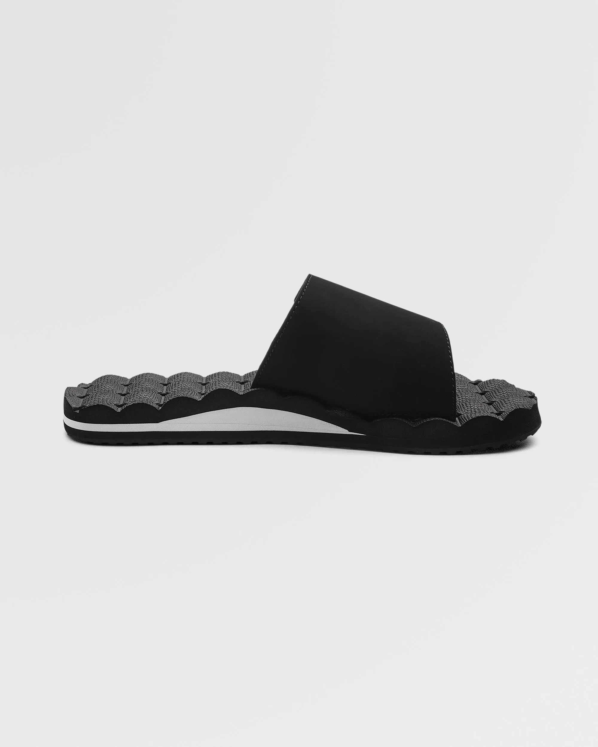 Recliner Slide Sandalen - BLACK WHITE