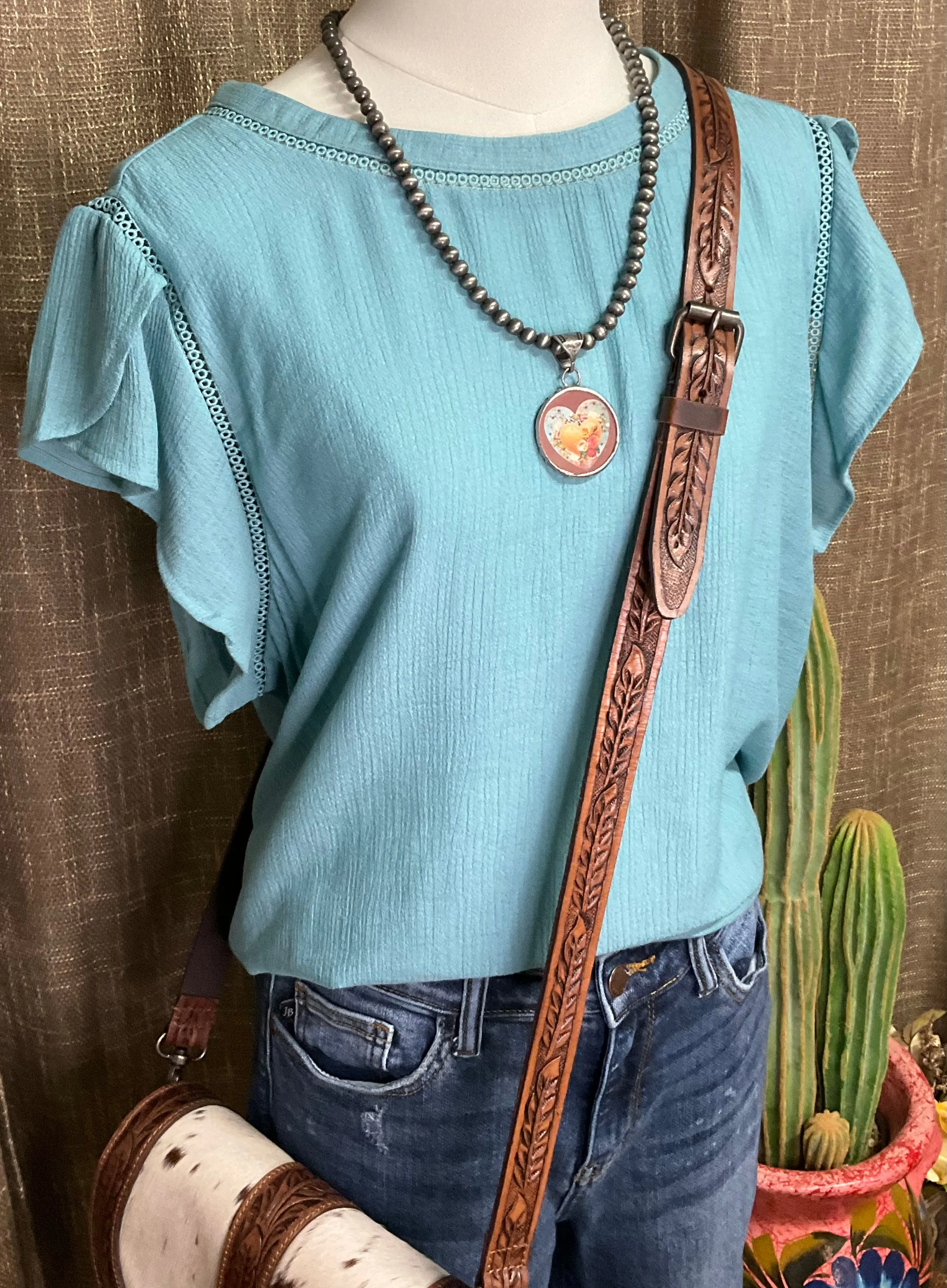 Rhea Tulip Sleeve Top