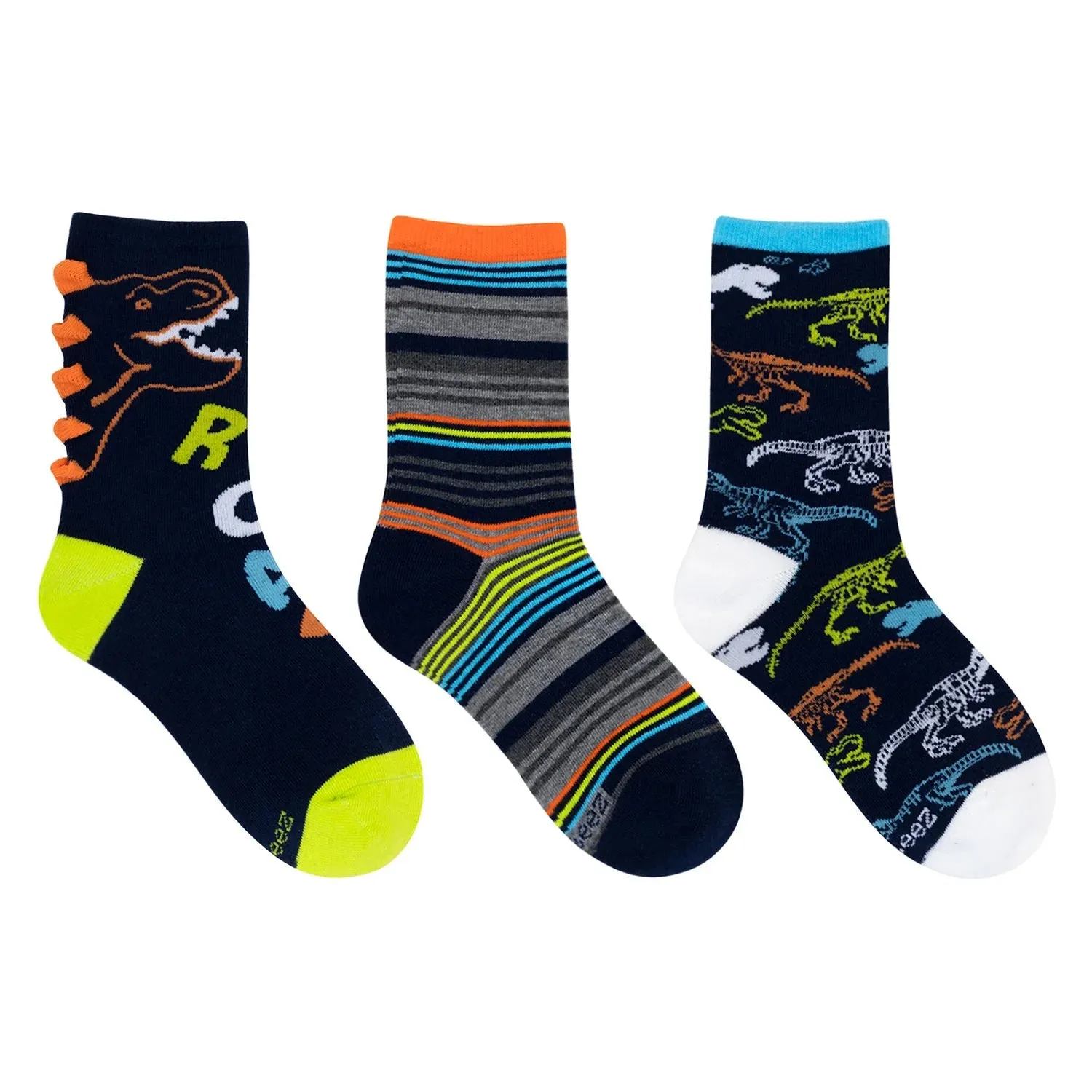 Robeez Socks 3pk - Roaring Dino