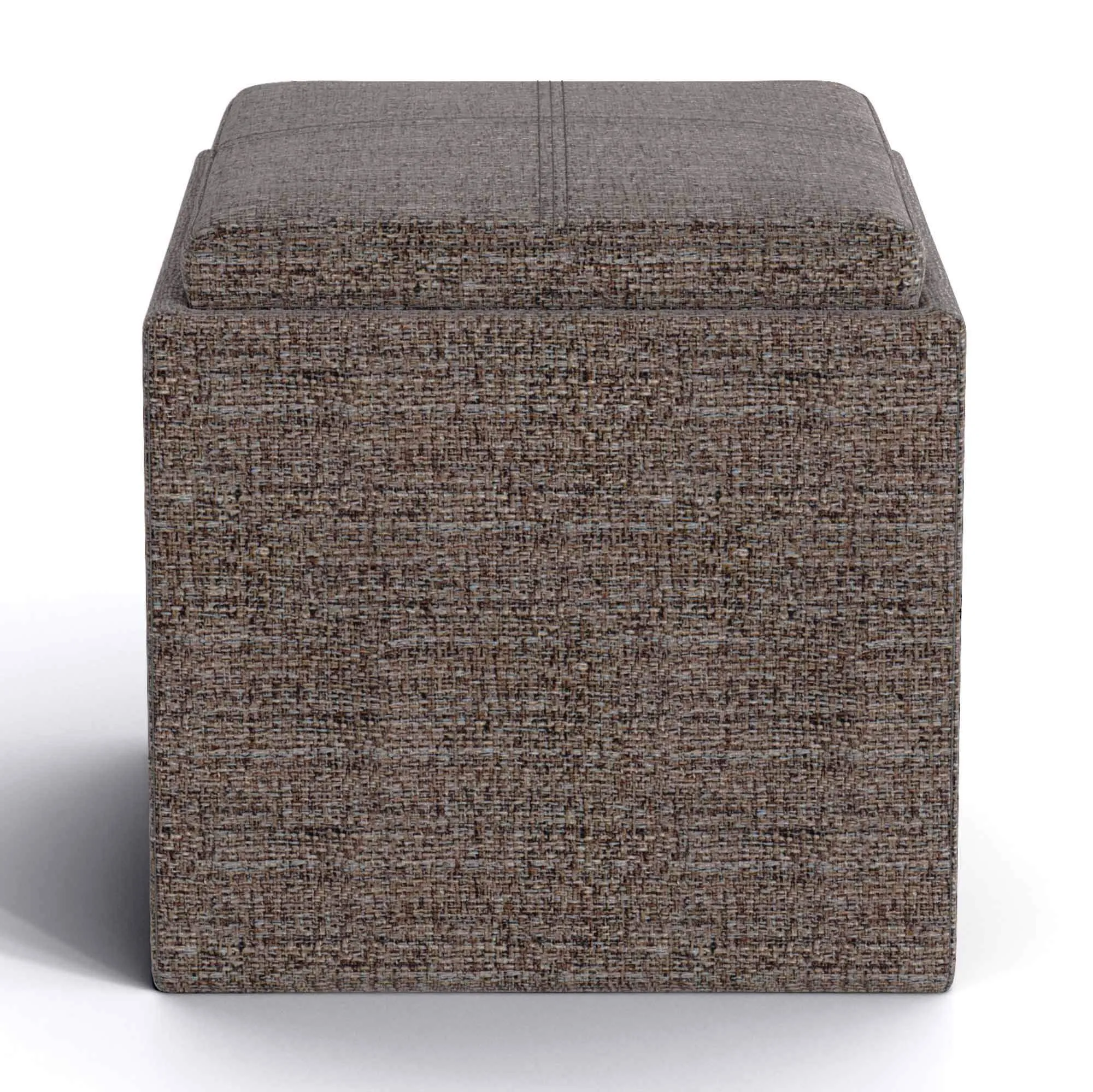 Rockwood Cube Storage Ottoman in Tweed