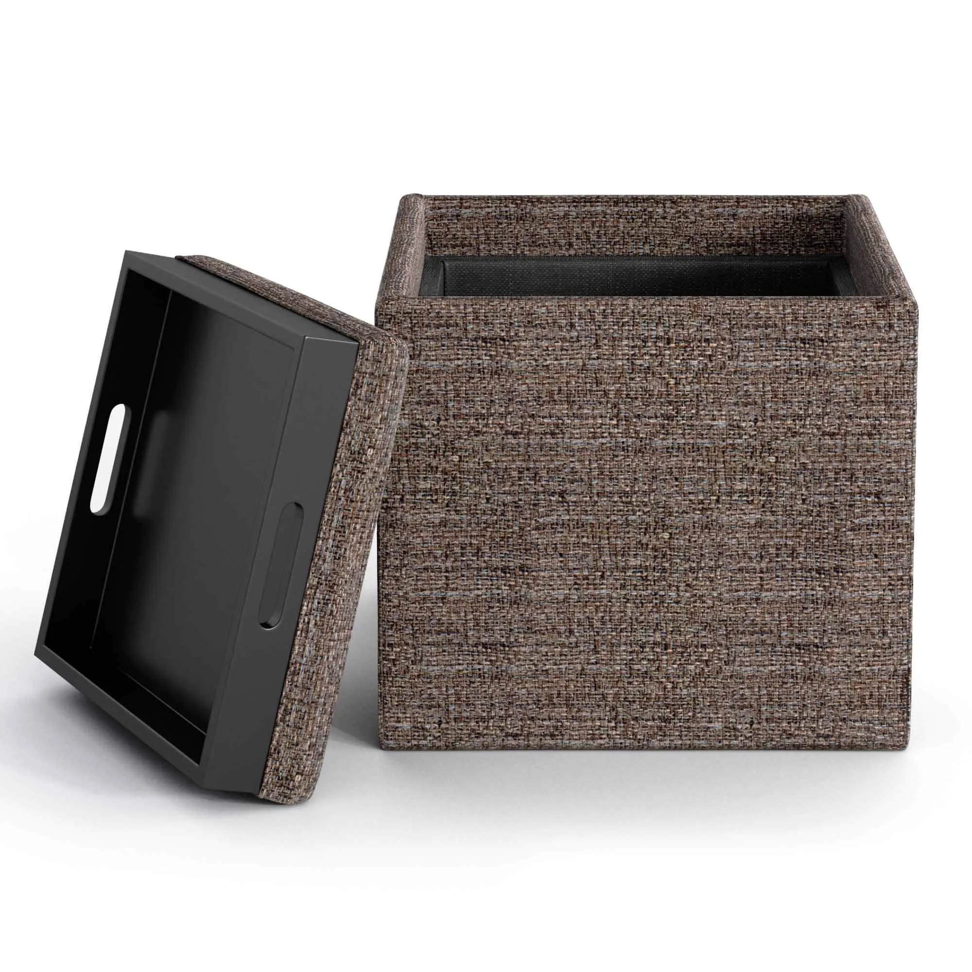Rockwood Cube Storage Ottoman in Tweed