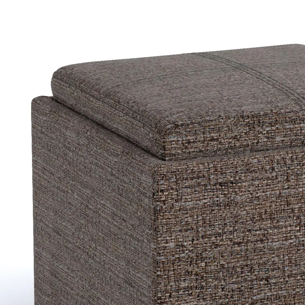 Rockwood Cube Storage Ottoman in Tweed