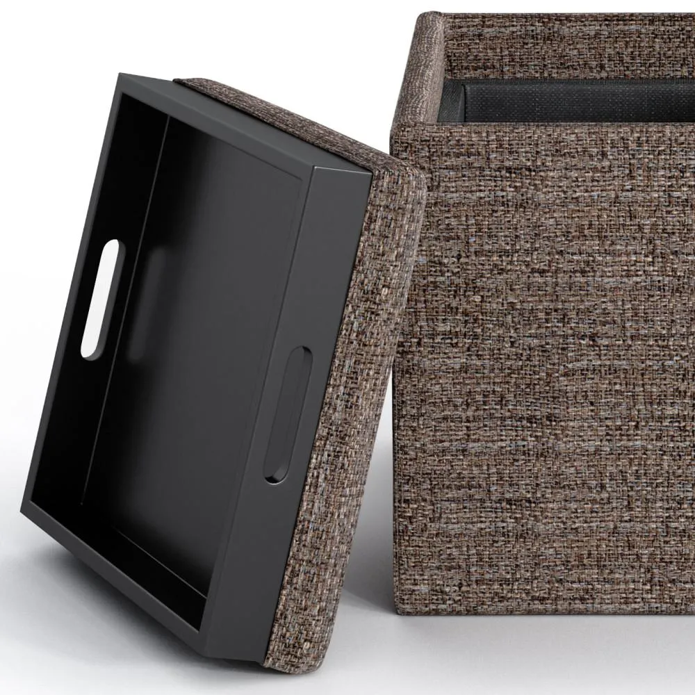 Rockwood Cube Storage Ottoman in Tweed