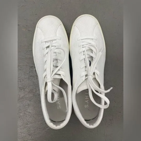 Rothy’s The Lace Up Sneaker in Bright White Size 8.5