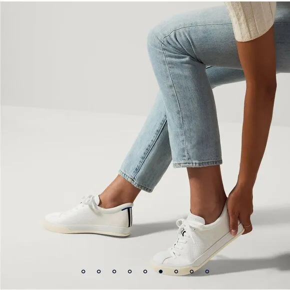 Rothy’s The Lace Up Sneaker in Bright White Size 8.5