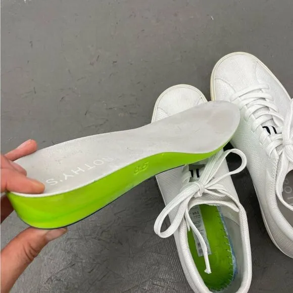 Rothy’s The Lace Up Sneaker in Bright White Size 8.5