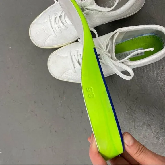 Rothy’s The Lace Up Sneaker in Bright White Size 8.5