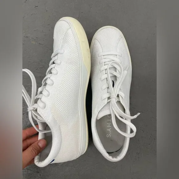 Rothy’s The Lace Up Sneaker in Bright White Size 8.5