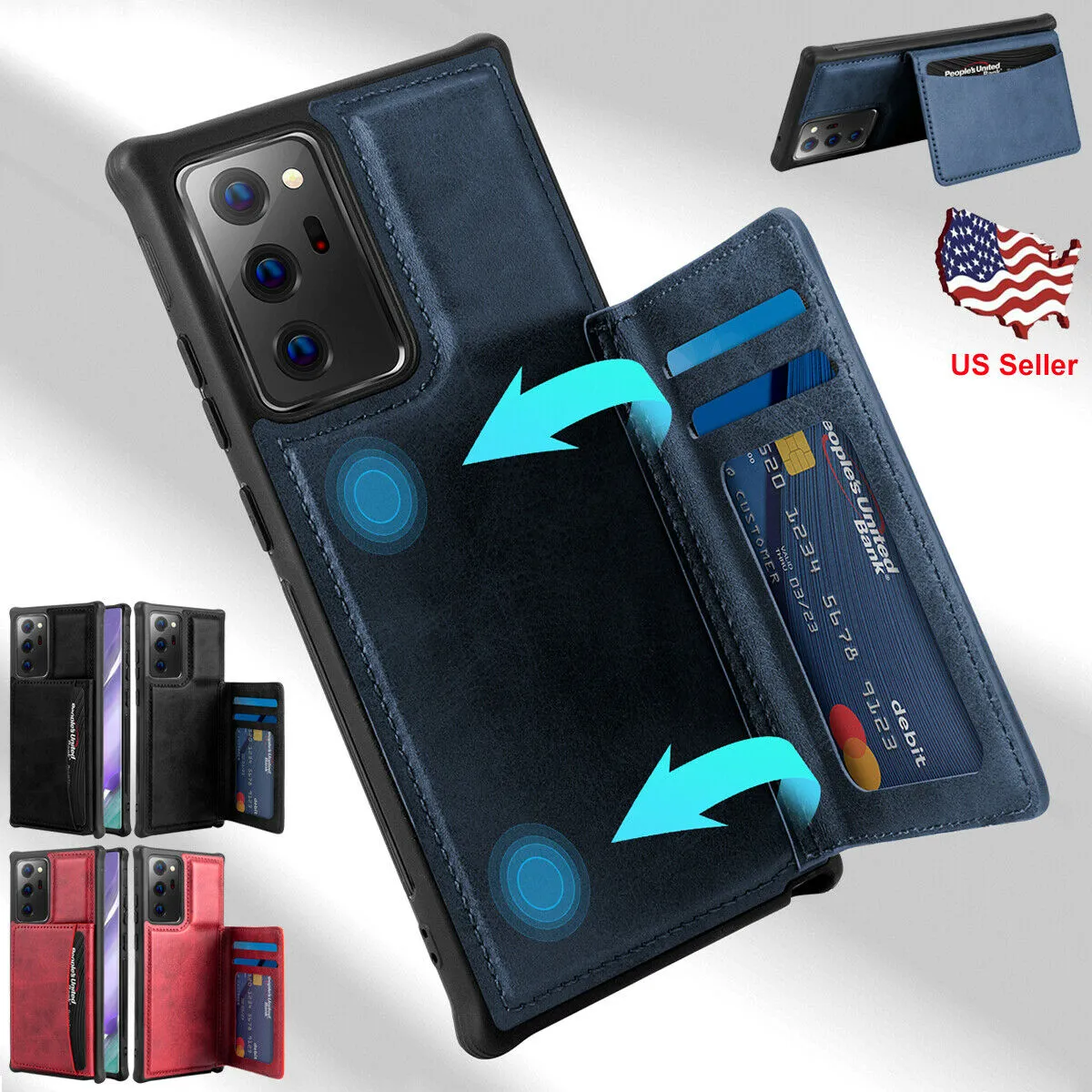 Samsung Galaxy S21  Flip Leather Card Wallet Stand Case Cover