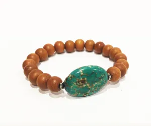 SANDALWOOD TURQUOISE BRACELET