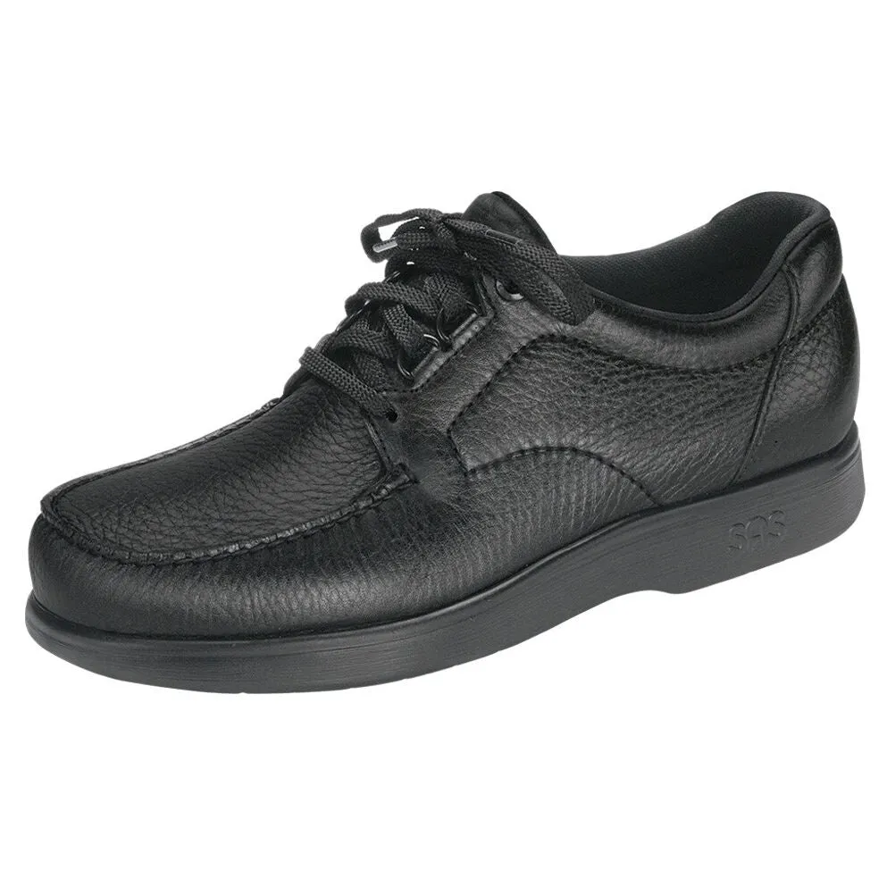 SAS Men's Bout Time Black Leather Orthopedic Shoe