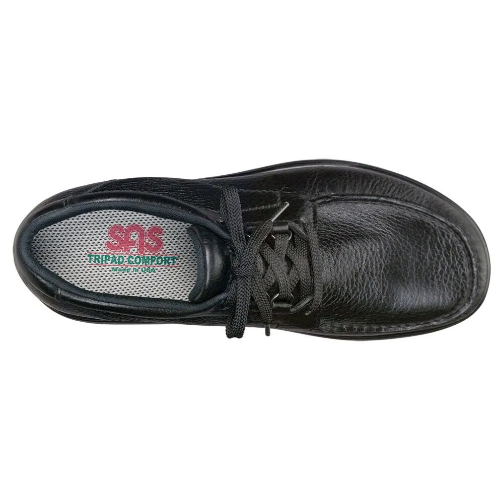 SAS Men's Bout Time Black Leather Orthopedic Shoe