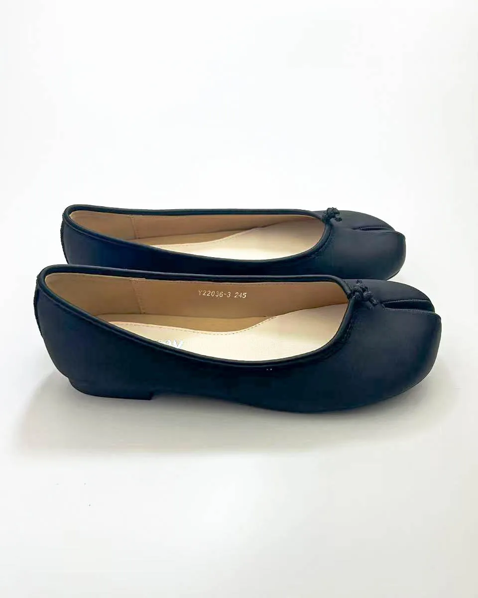 Satin Tabi Ballet Flats