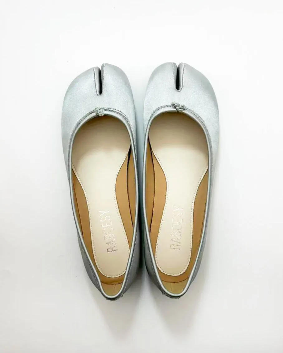 Satin Tabi Ballet Flats