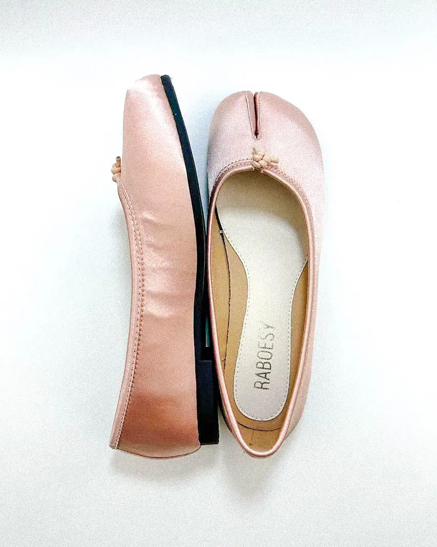 Satin Tabi Ballet Flats
