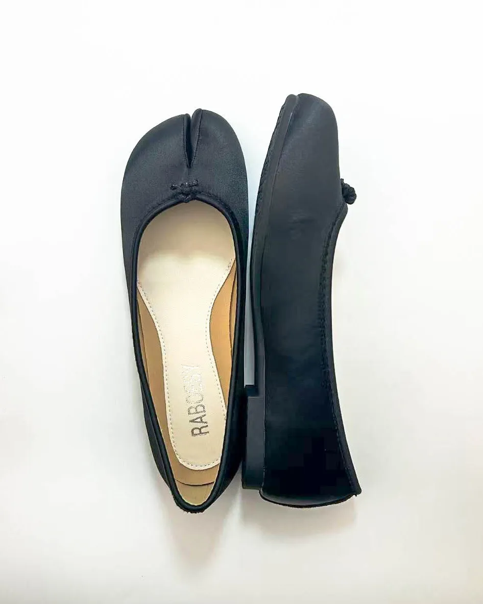 Satin Tabi Ballet Flats