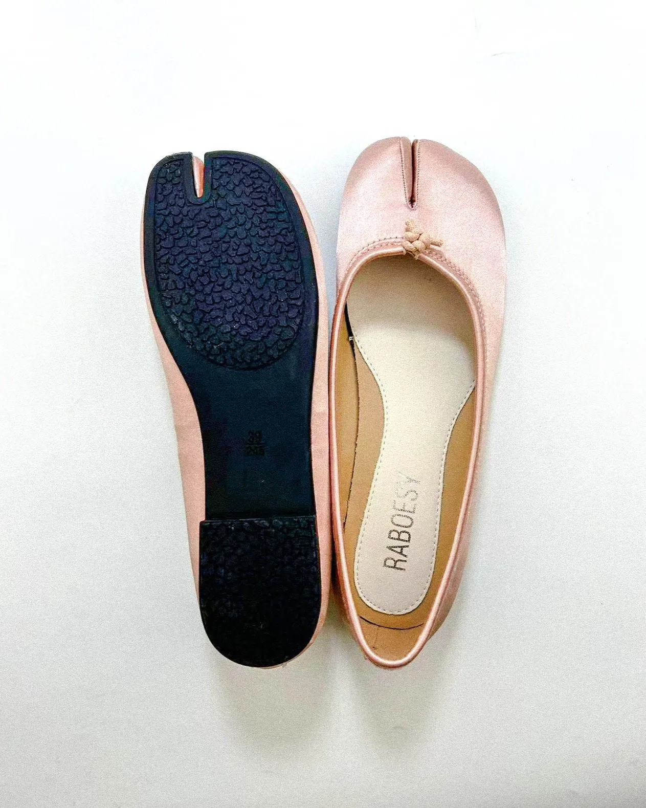 Satin Tabi Ballet Flats