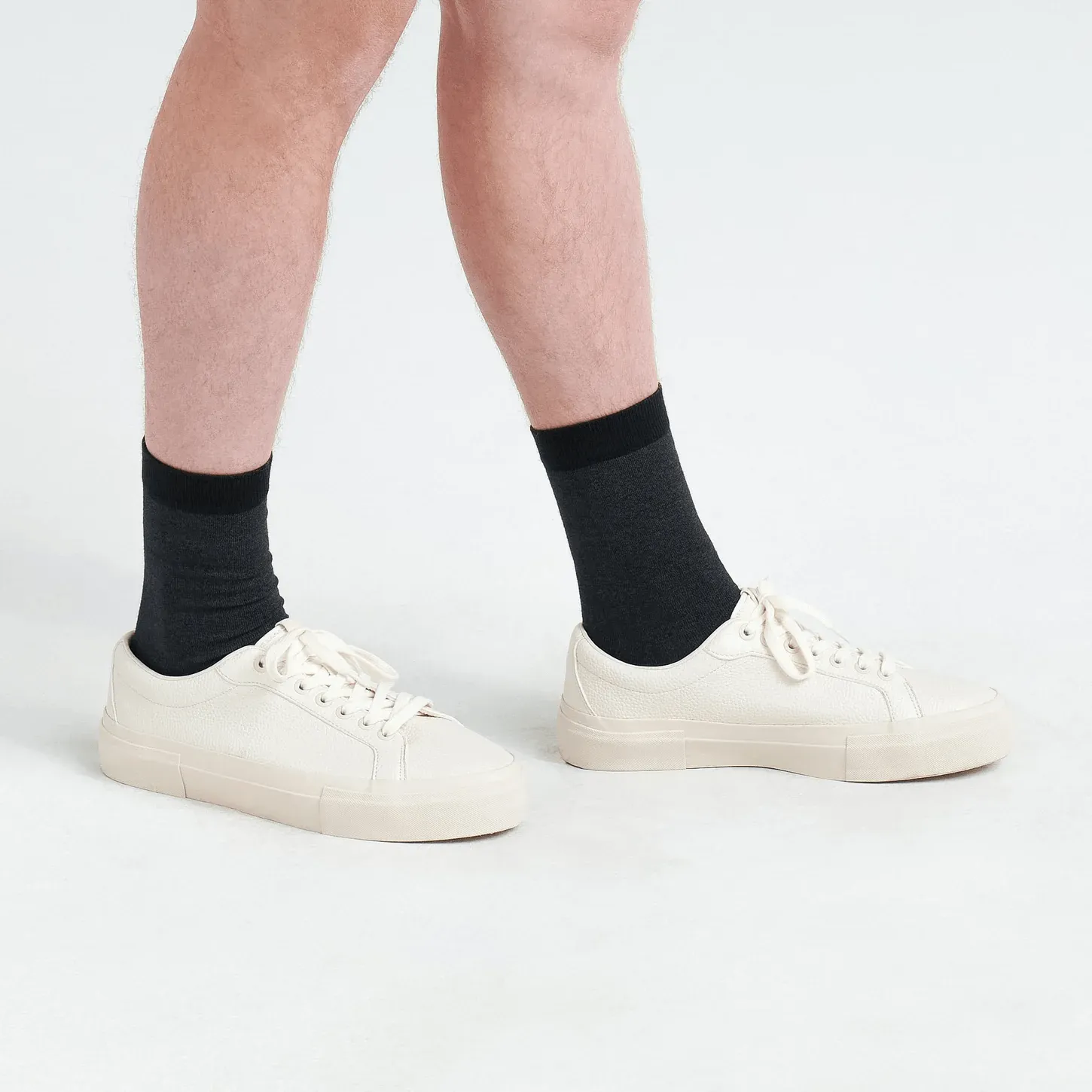 Saxx Whole Package Crew Socks - Black Heather