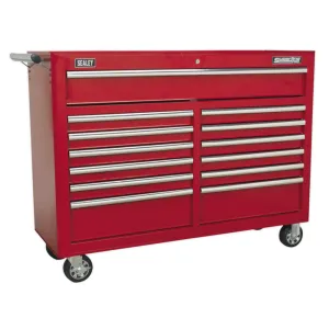 Sealey 13 Drawer Rollcab with Ball-Bearing Slides - Red - B