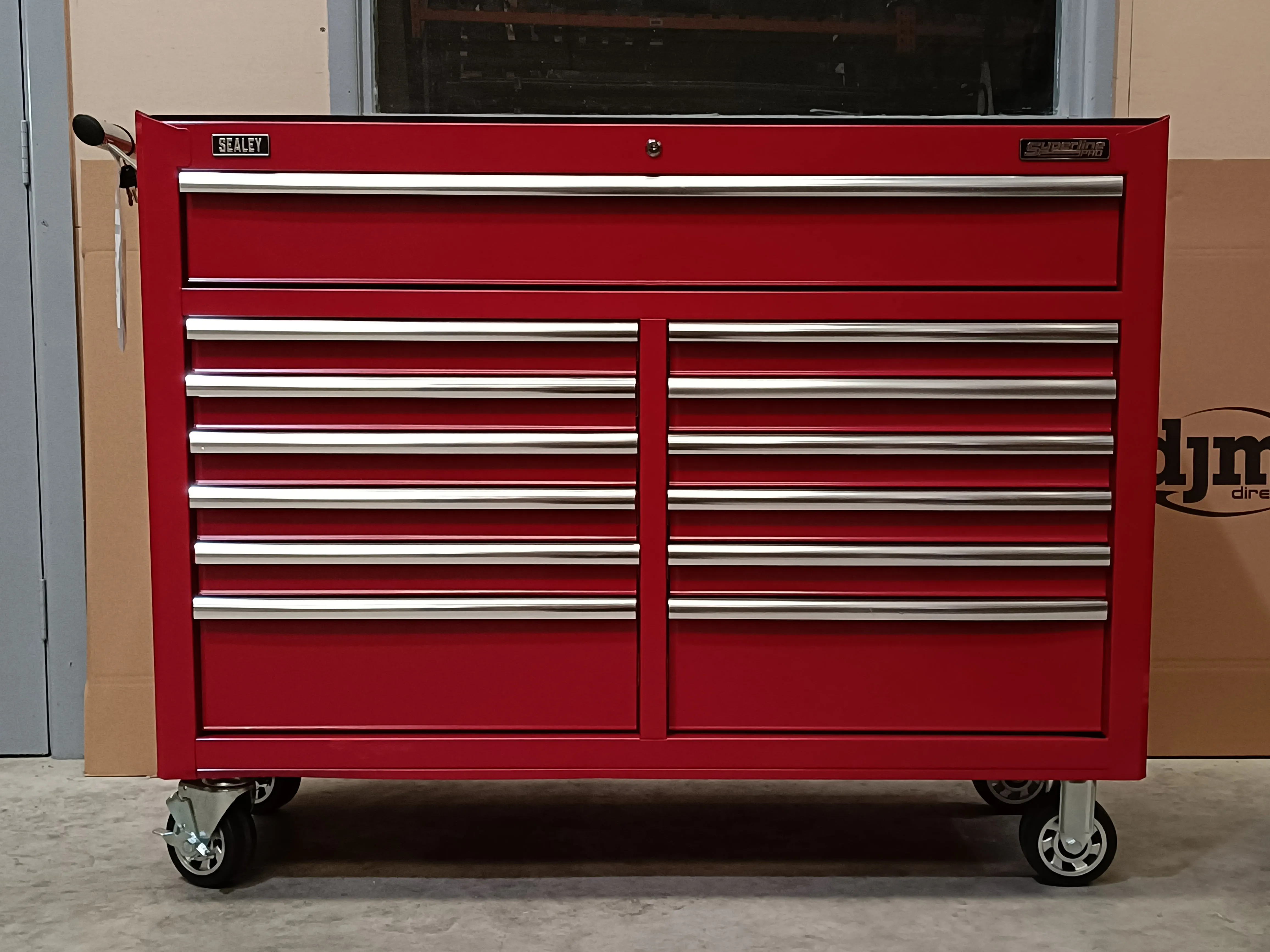 Sealey 13 Drawer Rollcab with Ball-Bearing Slides - Red - D